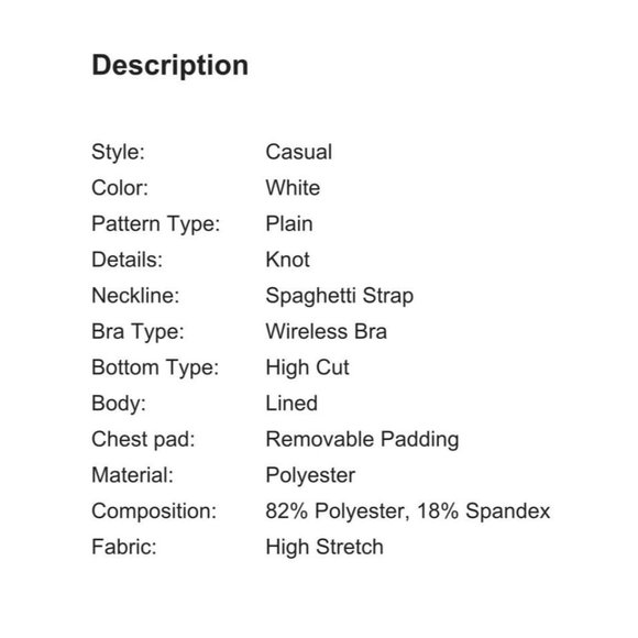 NEW Women’s White Solid Knot High Cut Bikini Swimsuit- Size L(10/12) - Picture 6 of 6